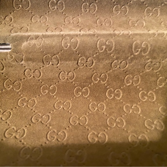 GUCCI~Bronze Metallic Leather Hard Shell Glasses Case - Picture 3 of 12